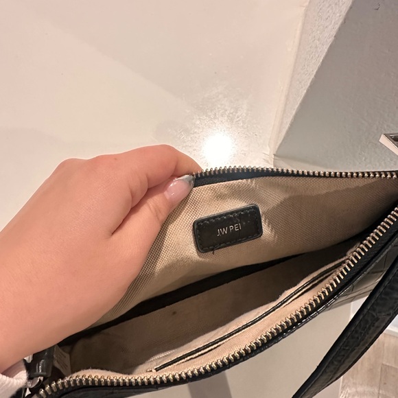 JW PEI Black Croc-Embossed Shoulder Bag - Picture 5 of 5